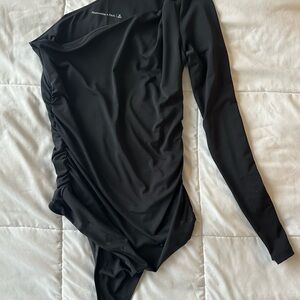 Abercrombie & Fitch Black Long Sleeve Bodysuit